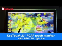 PCAP moniteur d'écran tactile de 23 pouces avec les bandes flexibles de LED pour le jeu