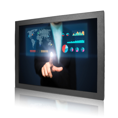 VGA / DVI / HDMI 12.1 Inch PCAP Kiosk Touch Monitor 4:3 Ratio Display